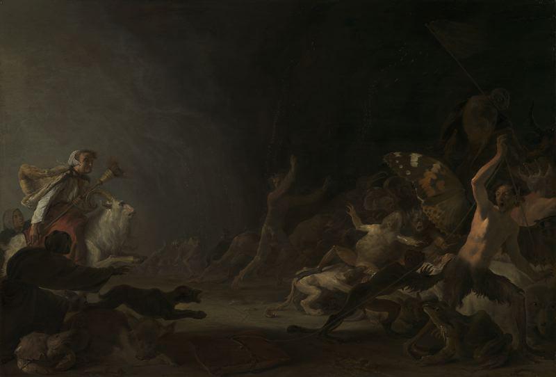 Cornelis Saftleven A Witches' Sabbath oil painting picture